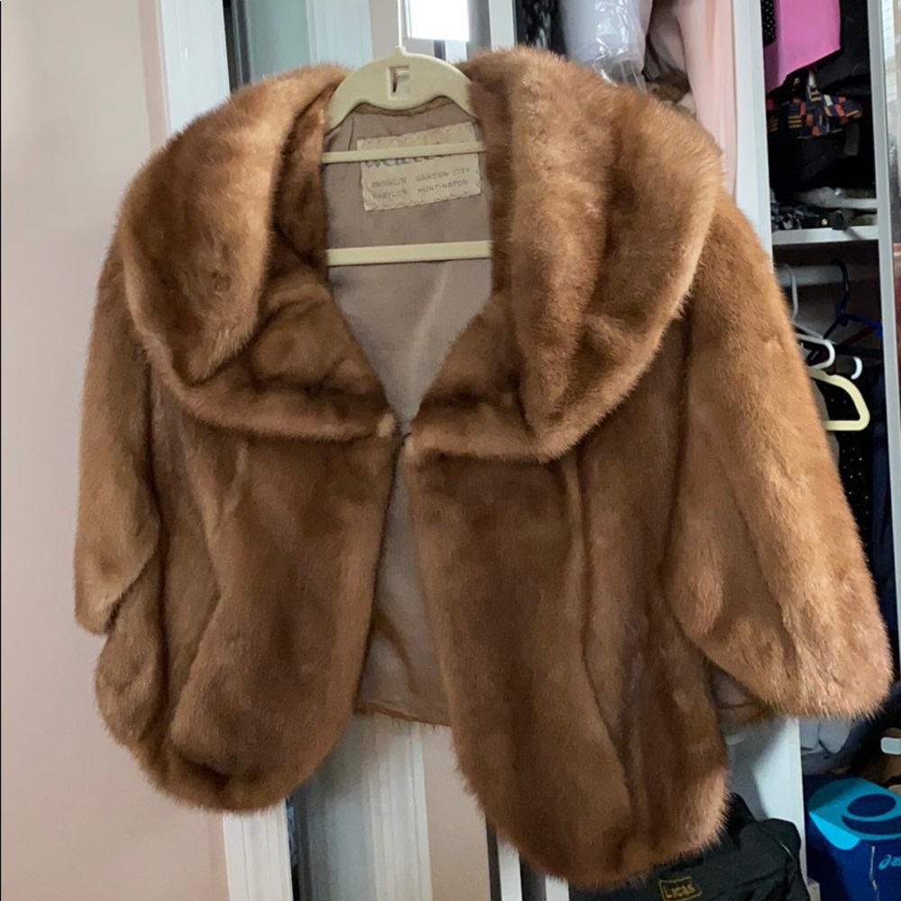 - real fur shrug